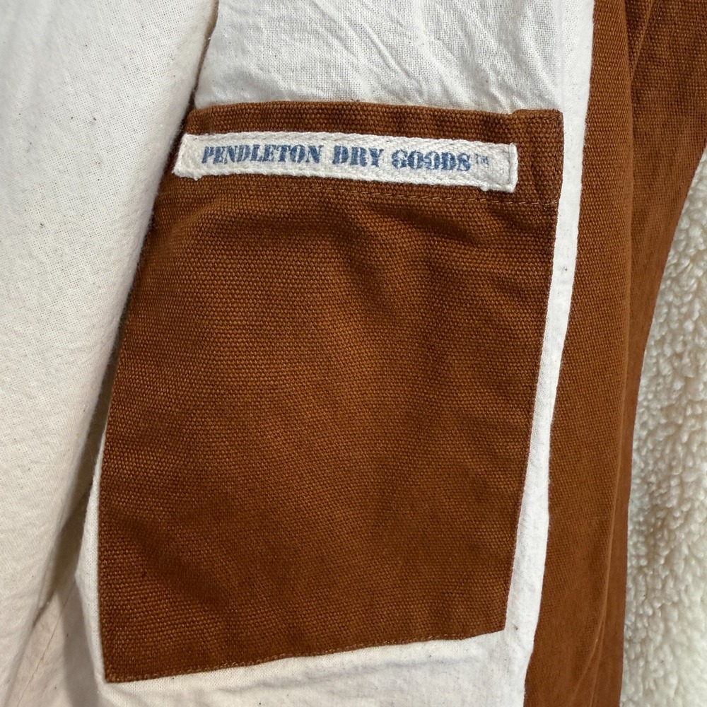 Pendleton Glacier Sunset Jacket Womens Medium Sherpa Pile Fleece Colorful Cream - Picture 13 of 15